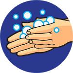 Sanitation of hands icon